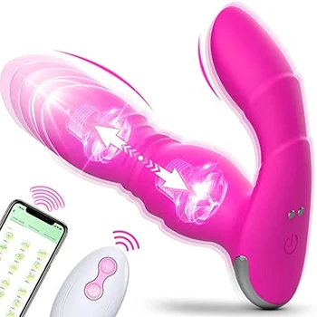 Секс-игрушки, Носимый ремешок, приложение и вибратор с дистанционным управлением, 9 режимов работы, Подходит для женских пар, товары для взрослых, Сверхшумный