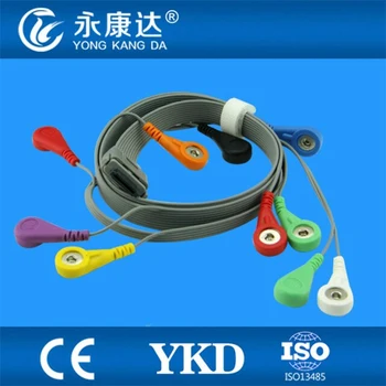Совместимый медицинский ЭКГ-кабель BI Holter, холтеровский кабель BI 9800 10lead, IEC.Snap