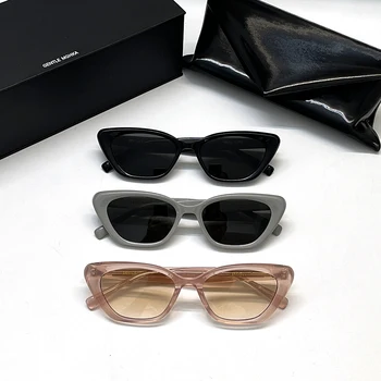 2023 Модные корейские солнцезащитные очки с НЕЖНЫМ кошачьим глазом, терракотовый фирменный дизайн GM Для маленьких женщин и мужчин, ацетатные солнцезащитные очки UV400