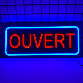 Оптовая Продажа Ouverte Sign Логотип Рекламная Световая Доска Торгового Центра Яркое Анимированное Движение Неоновый Рекламный Щит Бизнес-магазина US EU Plu