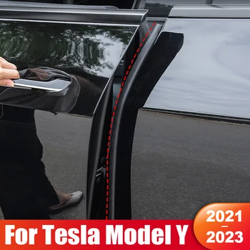 Для Tesla Модель Y 2021 2022 2023 2024 Комплект Прокладок Для Уплотнения Дверей Автомобиля Резиновая Шумоизоляция Уплотнительные Прокладки Аксессуары