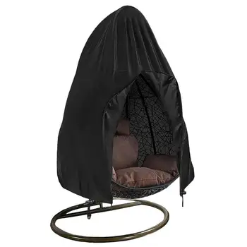 Водонепроницаемое Подвесное кресло-качели Egg Chair, пылезащитный чехол на молнии, защита от ультрафиолета, Солнцезащитный чехол Для садового патио, сиденье из ротанга