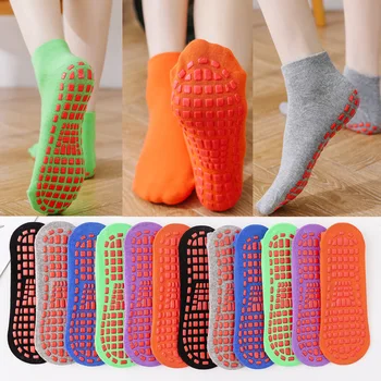Профессиональные носки для игры на батуте, нескользящие носки для пола, домашние носки для взрослых, носки для раннего обучения детей, носки для йоги для женщин