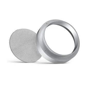 Дозирующее кольцо для кофе 51 мм, Алюминиевое Дозирующее Кольцо для Кофе с ситом, Эспрессо-сито из нержавеющей Стали для Портафильтра