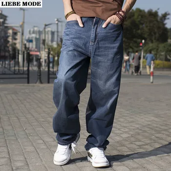 Мужские Джинсовые брюки Y2k с Широкими Штанинами, Мужские Мешковатые Джинсы, Хлопчатобумажные Брюки Большого Размера, Высококачественная Корейская Уличная Одежда Jean Homme