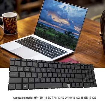 Клавиатуры Черные, для быстрого набора текста, без рамки, Пылезащитные клавиатуры для ноутбуков с подсветкой, Высокопроизводительная замена для HP 15-ED