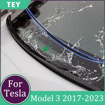 TEY Для Tesla Model 3 Спойлер Из Углеродного Волокна Черный ABS Отделка Заднего Спойлера Багажника Влагозащищающее Крыло Для Tesla Model Three