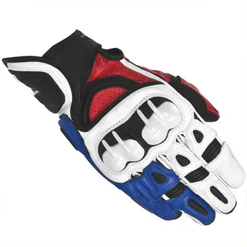 Новые Мотоциклетные Кожаные перчатки Для мотокросса, езды на квадроцикле, Белые, красные, Синие Перчатки