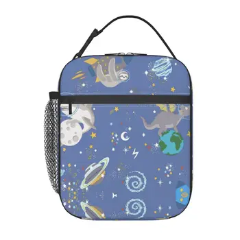 Космическая сумка-холодильник с мультяшной акулой, сумки для ланча для детей, сумка для еды для девочек, Милая сумка, сумки для ланча для мужчин, женщин, для работы, школы, пикника, Бенто