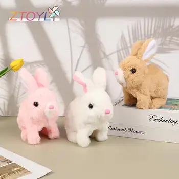 Электронный Плюшевый кролик Игрушка Робот Кролик Животное Встряхивающие ушки Милый Электрический питомец для детей подарки на День рождения