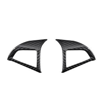 2 шт., Автомобильная Накладка на Рулевое колесо из Углеродного волокна, Декоративная рамка, Наклейка для Chevrolet Camaro 2012-2015