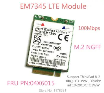 GOBI5000 EM7345 LTE FRU 04X6015 ThinkPad 10 ThinkPad 8 WWAN HSPA + модуль 4G 42 Мбит/с NGFF