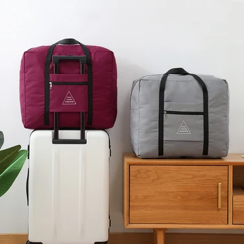Оксфордская сумка для ручной клади, Женская дорожная сумка большой емкости, сумка для хранения экскурсий выходного дня, наплечный чемодан-тележка в тон