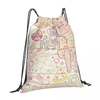 Легкие сумки на шнурках, разработанные в качестве рюкзаков Для мужских приключений на свежем воздухе, Готический рюкзак Harajuku, сумка через плечо