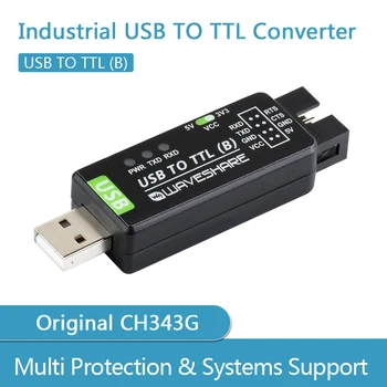 Промышленный преобразователь USB В TTL, оригинальный CH343G на борту, мультизащита и поддержка систем
