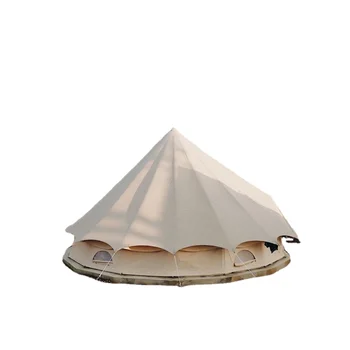 Изготовленный на заказ Глампинг Кемпинг 3 м 4 м 5 м 6 м 7 м Водонепроницаемая хлопчатобумажная холщовая палатка-колокольчик