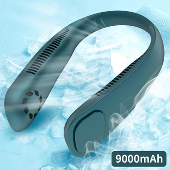 Портативный мини-подвесной спортивный перезаряжаемый быстрый ручной вентилятор для шеи, охлаждающий безлопастный маленький веер для ожерелья.