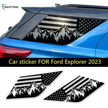 Новая Автомобильная наклейка ДЛЯ Ford Explorer 2023, накладка на заднее стекло, наклейка с Флагом, аксессуары