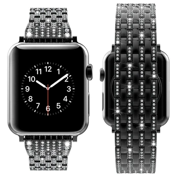 Корреа для Apple watch 5 ремешок 40 мм 44 мм Бриллиантовый браслет для iwatch ремешок серии 5 4 3 38 мм 42 мм cinturino Роскошные ремешки pulseira