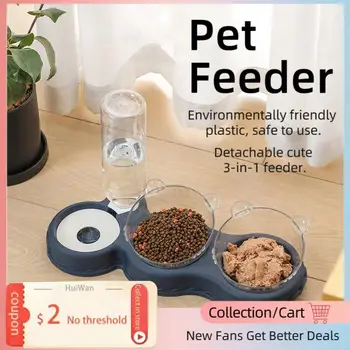 Новая автоматическая кормушка 3 в 1 для питья, экологически чистые пластиковые безопасные товары для домашних животных, съемные товары для кормления кошек питьевой водой