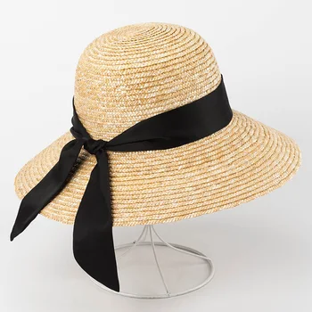 X261 Летняя Солнцезащитная Шляпа Кепки из пшеничной соломы для взрослых С Широкими Полями Туристическая Пляжная Кепка Солнцезащитная Соломенная шляпа для бассейна