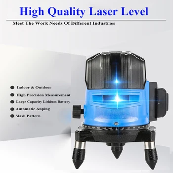 Лазерный уровень CUPBTNA Super Blue Light Высокоточный Автоматический 3D-нивелир Самонивелирующийся лазерный нивелир Лазерная направляющая Измерительные инструменты