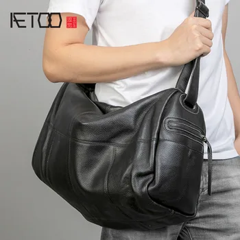 Дорожные сумки из кожи большой емкости AETOO, мужские кожаные сумки, сумки