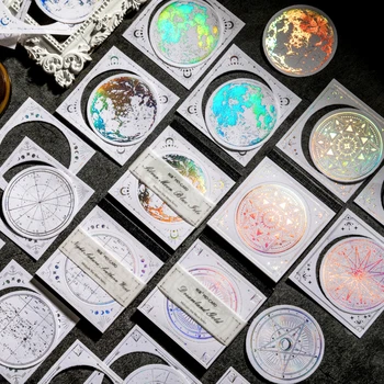 Yoofun 15 шт./упак. Лазерные Святые Астрологические Наклейки Креативный Дизайн Позолоченные Блестящие Наклейки Журнал Для Скрапбукинга DIY Этикетки
