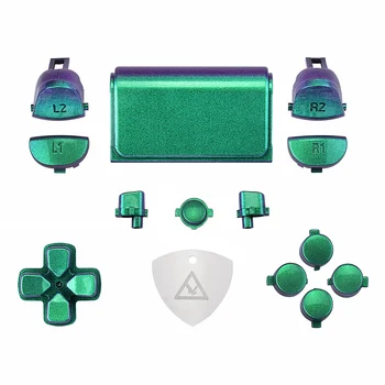 Экстремальный Хамелеон Зеленый Фиолетовый Триггер Dpad Home Share Options Полный Набор Кнопок для контроллера ps4 Slim Pro CUH-ZCT2