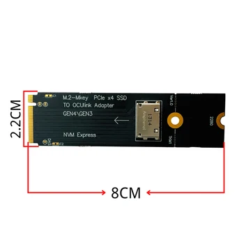 M.2-M ключ PCIe x4 SSD к U.2 OCuLink SFF-8612 Карта адаптера Gen4/Gen3 для 2,5-дюймового NVME U.2 (SFF 8639) SSD PCI-E NGFF Riser Card