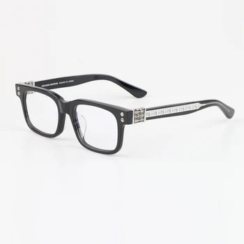 Basames Прямоугольные очки по рецепту для мужчин и женщин, Ретро оправа для очков, Прозрачные очки, толстые ацетатные окуляры