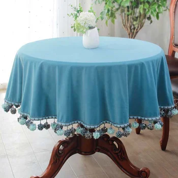 Современная минималистичная однотонная скатерть с легкой роскошной кисточкой, многоцветное покрытие стола, пылезащитные противоскользящие чехлы для плат без запаха