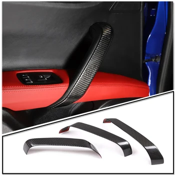Для Maserati Ghibli 2014-2022 Внутренняя дверная ручка автомобиля из настоящего Углеродного волокна, накладка на Подлокотник, наклейка, автомобильные Аксессуары