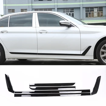 2017-2018 Для BMW Новой 5 серии; Автомобильный стайлинг; ABS хромированные боковые планки на двери автомобиля; накладка на крышку; Комплект из 6 шт.