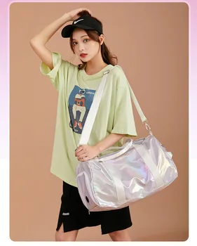 Градиентная складная водонепроницаемая дорожная сумка Weekender, сумки для обуви, женские сумки Большой емкости, дорожная сумка через плечо