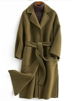 шерстяное женское короткое пальто из кашемира на заказ