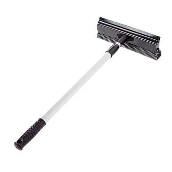Инструмент для чистки стекла в доме, двусторонняя телескопическая штанга, средство для мытья окон, Ракель, стеклоочиститель, Губка с длинной ручкой, Щетка-скруббер