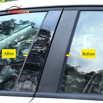 Для Honda Civic 10th Седан 2016-2020, Отделка дверного окна Средней Колонны, Защитная полоса, наклейка для укладки ПК
