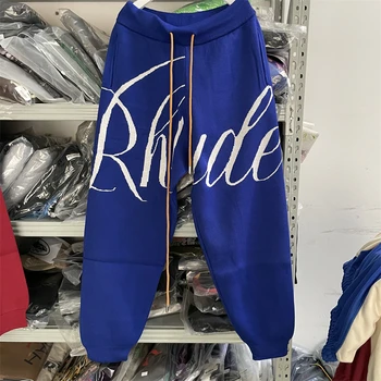 Спортивные штаны с жаккардовым логотипом Big Rhude, трикотажные брюки Для мужчин И женщин, Высококачественные повседневные брюки на завязках