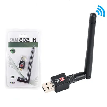 USB Wifi Адаптер 300 М/600 Мбит/с 2,4 ГГц WiFi Приемник Беспроводная сетевая карта USB2.0 Wi-Fi Высокоскоростная Антенна Wifi Адаптер