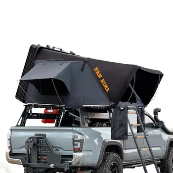 SAN HIMA 4-местная алюминиевая палатка с высокой жесткостью на крыше, автомобильная палатка на крыше для кемпинга по бездорожью 4x4