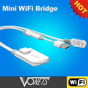 VONETS Wifi Ретранслятор, Портативный WiFi Мост, усилитель сигнала, удлинитель Ethernet к WiFi для монитора, сетевого принтера VAP11N-300