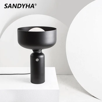 SANDYHA Nordic Простая настольная лампа из теплого железа с искусством СИД Advanced Sense, Настольная лампа для гостиной, прикроватной тумбочки в спальне, домашнего декора