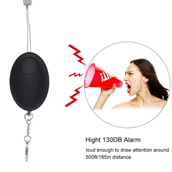 Дешевая сигнализация самообороны 120 дБ в форме яйца для девочек и женщин, оповещение о защите Личной безопасности, громкий крик, брелок для ключей, аварийная сигнализация