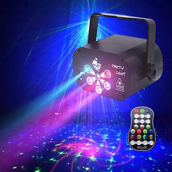 Прожекторы Лазерный Проектор Сценические Светильники LED 120 Узоров RGB Xmas Party KTV DJ Disco Light УФ Мини Сценический Свет Новый Странный