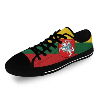 Флаг Литвы, Литовская Патриотическая Повседневная ткань, Модная Парусиновая обувь с 3D принтом, мужские И женские Легкие Дышащие Кроссовки