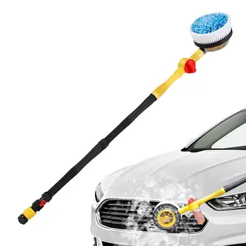 Щетка для мытья автомобиля, портативная телескопическая швабра из синели, многоразовая рукавица для мытья автомобиля, щетка для чистки автомобилей с регулируемой длинной ручкой