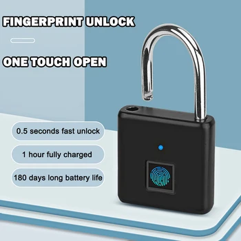 Замок с отпечатком пальца, водонепроницаемый шкафчик безопасности без ключа, замок с отпечатком пальца, Противоугонный USB-зарядка для велосипеда, шкафчик для багажа в спортзале