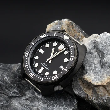 Черные Мужские часы для Дайвинга С Автоматическими Механическими часами NH35 Из Нержавеющей Стали 200 м Водонепроницаемая Черепаха Abalone Для Skx6105