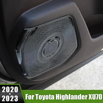 Для Toyota Highlander XU70 Kluger 2020 2021 2022 2023 Гибридный Автомобильный Аудио Динамик Из Нержавеющей Стали, Наклейка На Дверной Громкоговоритель, Отделка Крышки
